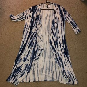 long tie dye cardigan
